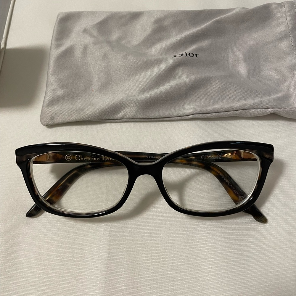 Dior Black and Brown Modern Glasses
